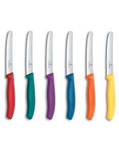 CUCHILLO PARA MESA Y TOMATE SWISS CLASSIC COLORES