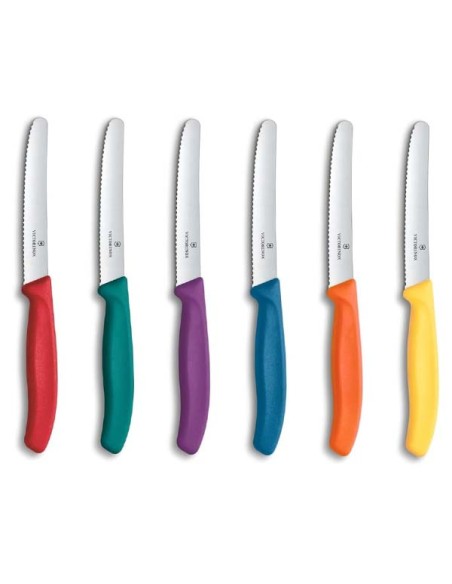 CUCHILLO PARA MESA Y TOMATE SWISS CLASSIC COLORES